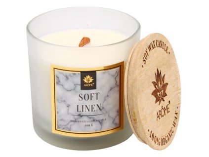 145796 arome svicka 400 g s drevenym knotem a vickem soft linen