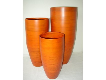 77148 bambusova vaza klasik oranzova l