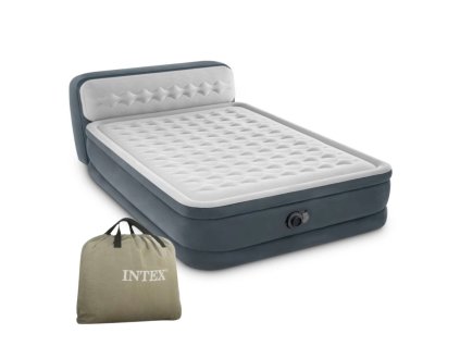 147116 4 intex nafukovaci postel queen ultra plush s hlavovou operkou a s taskou
