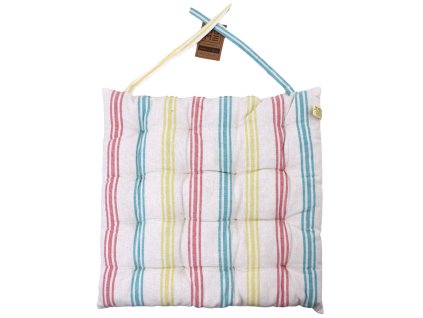 HOME ELEMENTS Podsedák prošívaný 40*40 cm, barevné pruhy, set 4ks (Množství 1 ks)