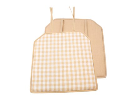 HOME ELEMENTS podsedák 40 x 40 cm, Béžové káro, set 4 ks (Množství 1 ks)