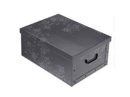 151155 1 home elements ulozna krabice s vikem barva bila s kvety