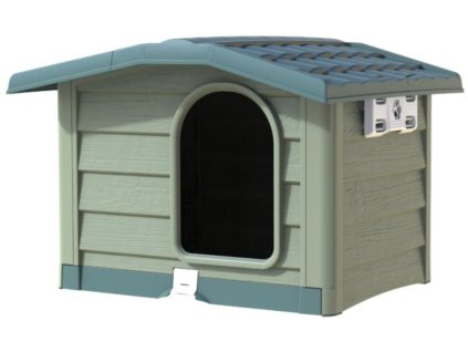 152229 1 bama bouda pro psy bungalow l 110x94x77cm zelena