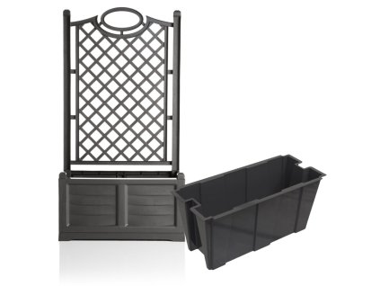 153940 3 truhlik s okrasnou mrizi separe vcetne nadoby antracit