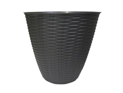 Obal na květináč PAGLIA, antracit (Množství 2 ks, Rozměry 14 cm)