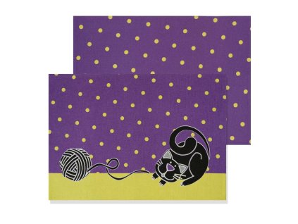 Prostírání Kočka fialová (Množství 6 ks)