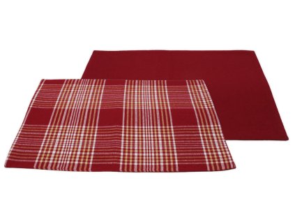 HOME ELEMENTS Prostírání 33*45 cm 6ks, Zimní káro (Množství 6 ks)