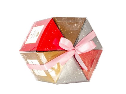 156363 2 arome caj v hexagonu zeleny a cerny 6 prichuti po 8 kusech