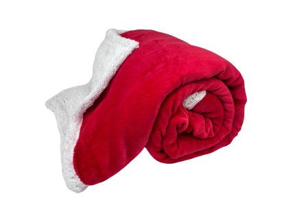 156645 home elements deka s berankem 150 200 cervena jednobarevna tlapkove karo