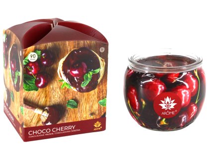 ARÔME Svíčka 90 g, ve skle a flower boxu 4ks, Choco Chery (Množství 1 ks)