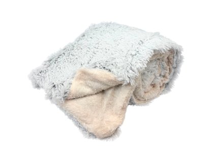 158429 home elements deka 150 x 200 cm s berankem mikroflanel stribrna