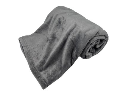 158405 home elements mikroflanelova deka 150 x 200 cm 220 gsm stribrna