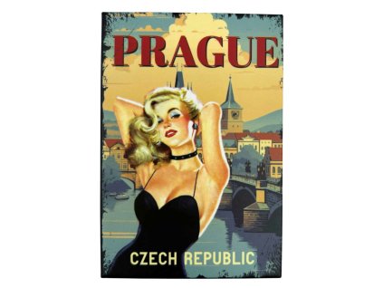 158651 gifty city plechovy magnet 8x5 5 cm retro divka a karluv most