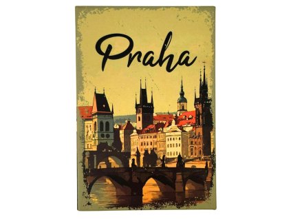 158675 gifty city plechovy magnet 8x5 5 cm retro karluv most