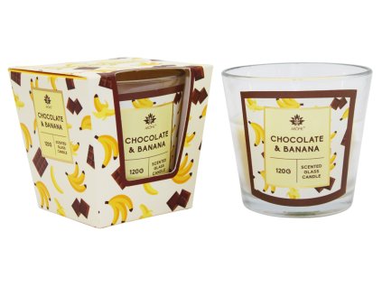 ARÔME Svíčka 120 g, ve skle 4ks, Choco banana (Množství 12 ks)