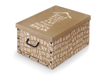 159593 box ulozny s drzadly kraft bily napis