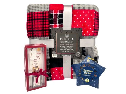 159605 3 home elements vanocni set berankova deka tlapkove karo a caj hvezda a difuzer