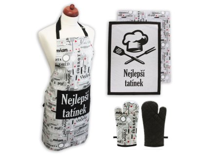 138379 home elements set nejlepsi tatinek zastera chnapka s magnetem dve uterky