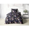 156834 2 povleceni bavlnene tmave modre botanicky vzor