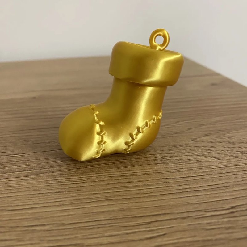 Vánoční punčocha – vánoční ozdoba z 3D tisku