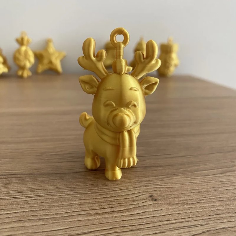 Sob v šále – vánoční ozdoba z 3D tisku