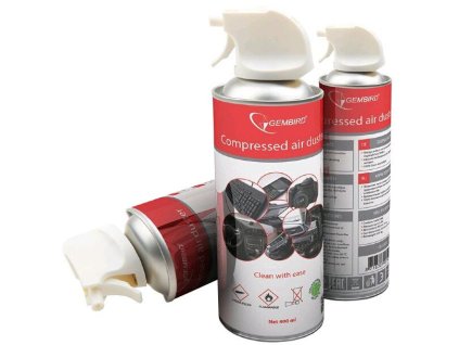 Gembird čistící sprej, stlačený vzduch 400ml