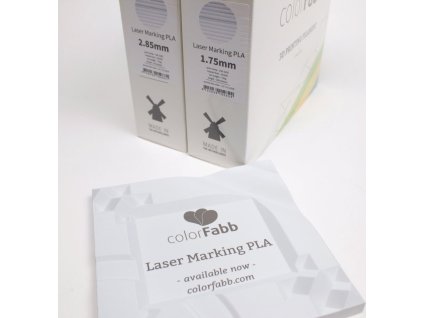 8960 6 vzorek 20 metru laser marking pla filament 1 75mm colorfabb svetle sedy