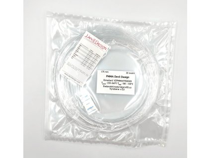 8984 1 vzorek 20 metru pmma filament transparentni 1 75mm devil design