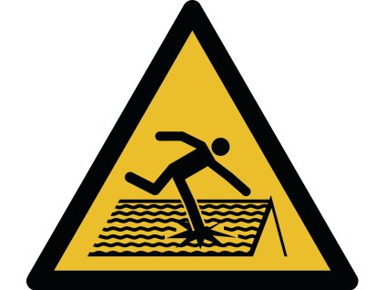 ISO 7010 W036 warning; fragile roof