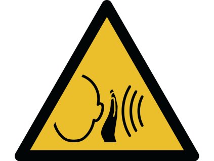 ISO 7010 W038 warning; sudden loud noises