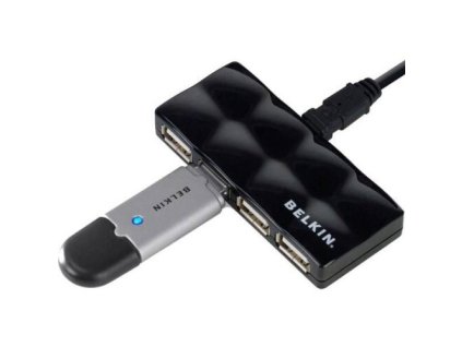 Belkin Mobile USB Hub, 4 porty, aktivní, černý
