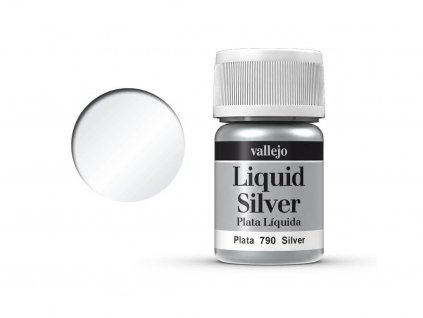 Barva Vallejo Liquid 70790 Silver (Alcohol Based) (35ml)