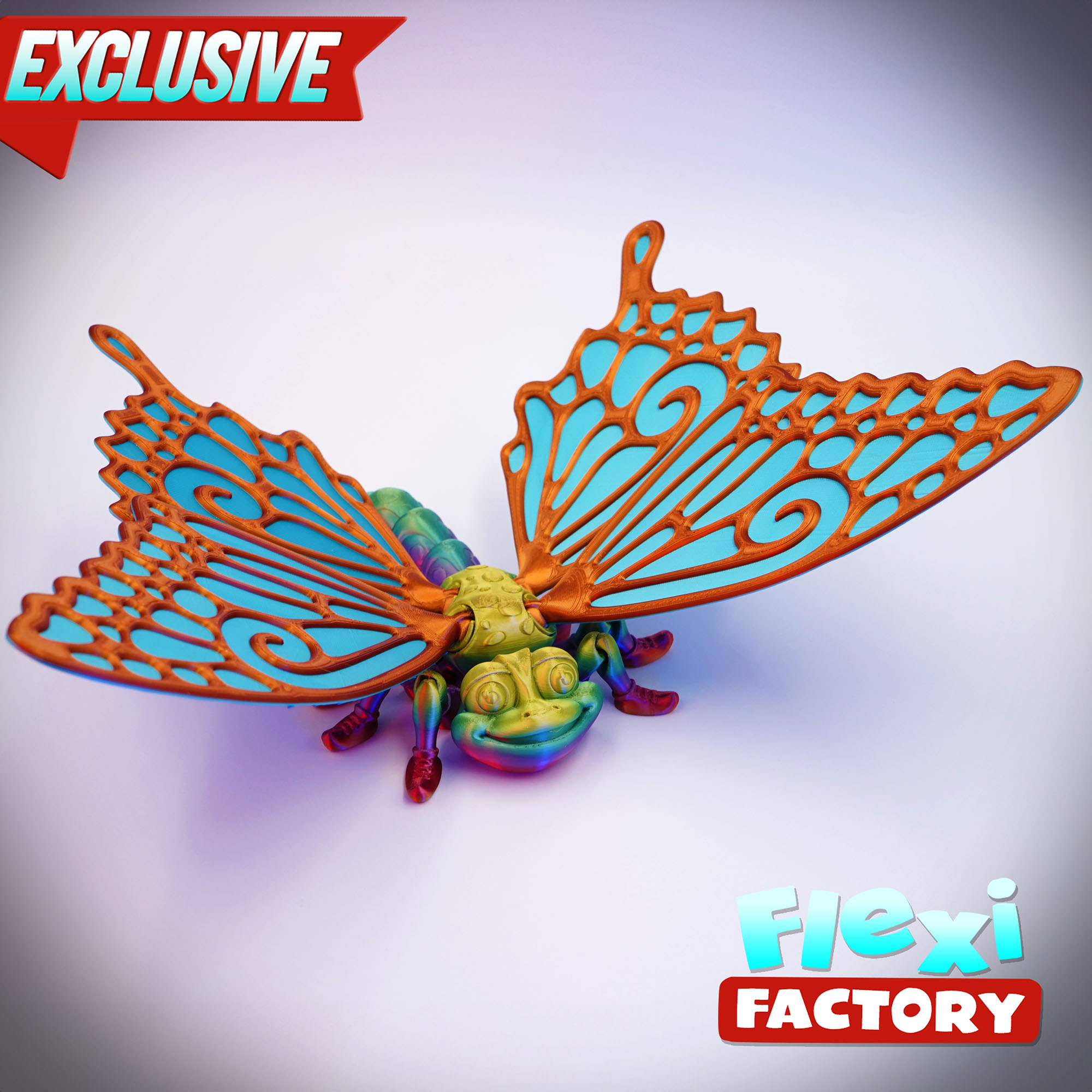 Motýl s barevnými křídly