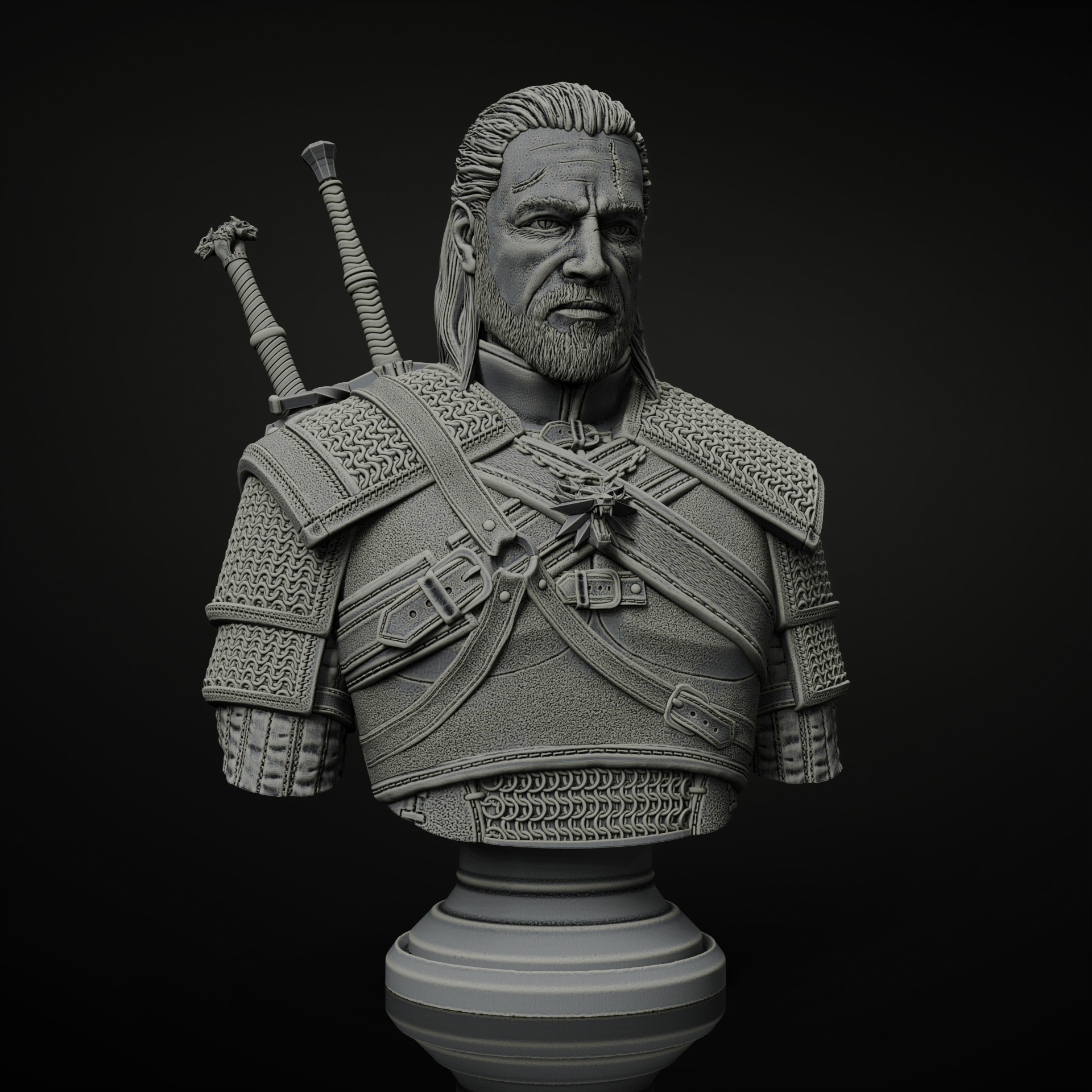 Geralt Of Rivia Bust - The Witcher