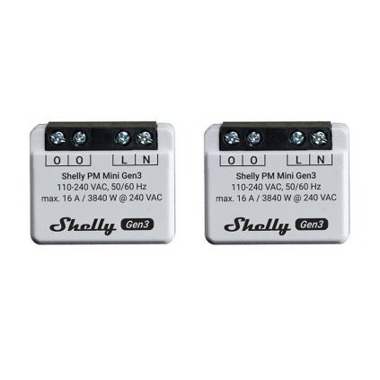 Shelly PM Mini Gen3 Set of 2 Controllers, WiFi/Bluetooth