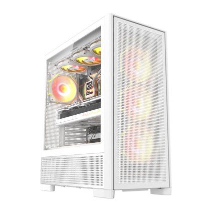 Počítačová skříň DarkFlash AIRNOVA (bílá) + 3 ventilátory  DarkFlash