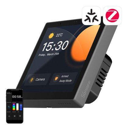 Chytrý ovládací panel Matter WiFi/Bluetooth/ZigBee Sonoff NSPanel Pro (černý)  Sonoff