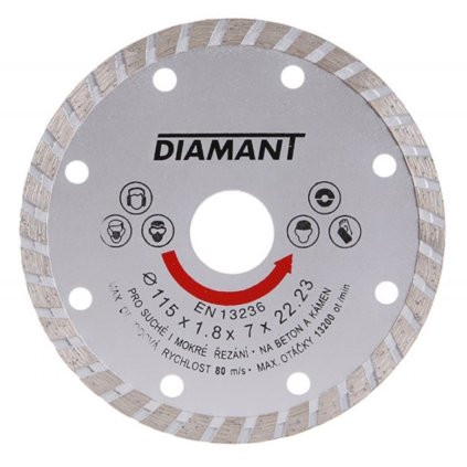 Kotouč diamantový DIAMANT 115x1.8x22.2mm TURBO  FESTA