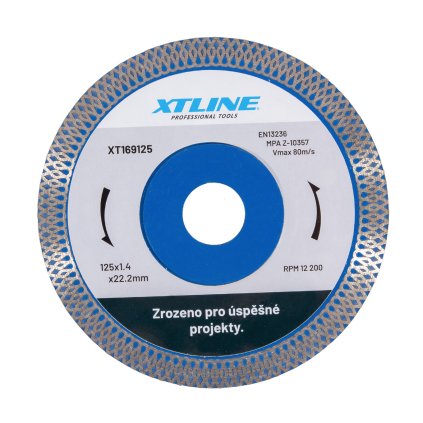 XTLINE Kotouč diamantový turbo | 125x1,4x10x22,2 mm  XTline
