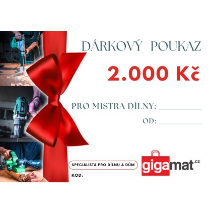 Dárkový poukaz GIGAMAT 2000 Kč