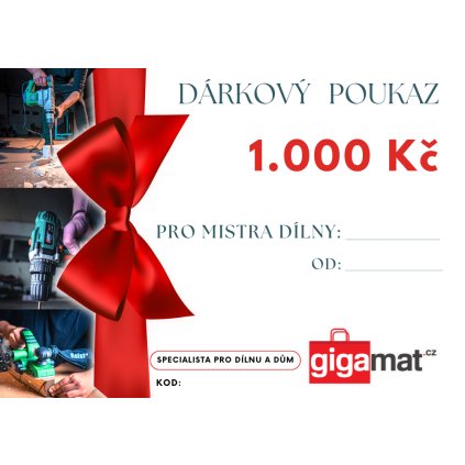 Dárkový poukaz GIGAMAT 1000 Kč