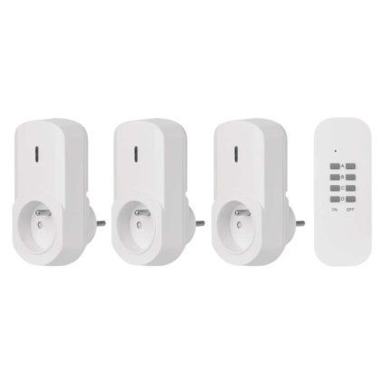 Dálkově ovládané zásuvky, bílé  EMOS