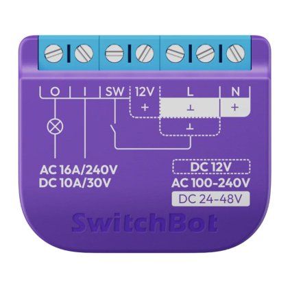 Inteligentní reléový spínač SwitchBot 1 s beznapěťovým kontaktem