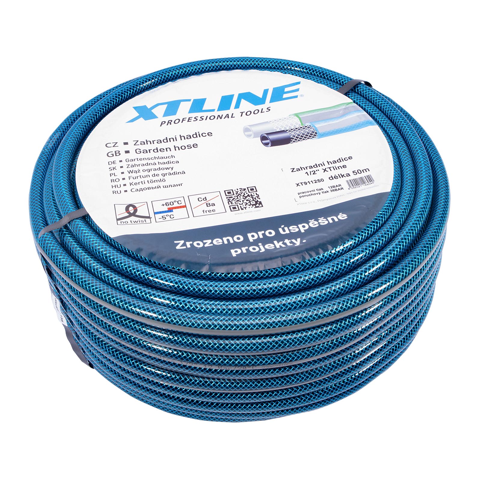 XTline Hadice zahradní modrá PVC 1/2" 50 m