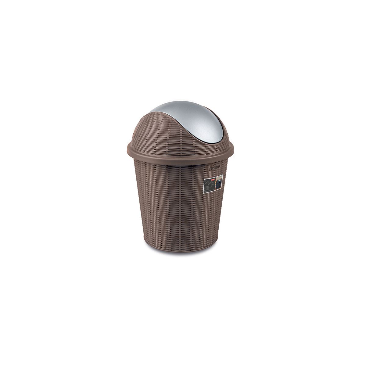 STEFANPLAST Odpadkový koš Elegance 10 l, výklopné víko, šedý