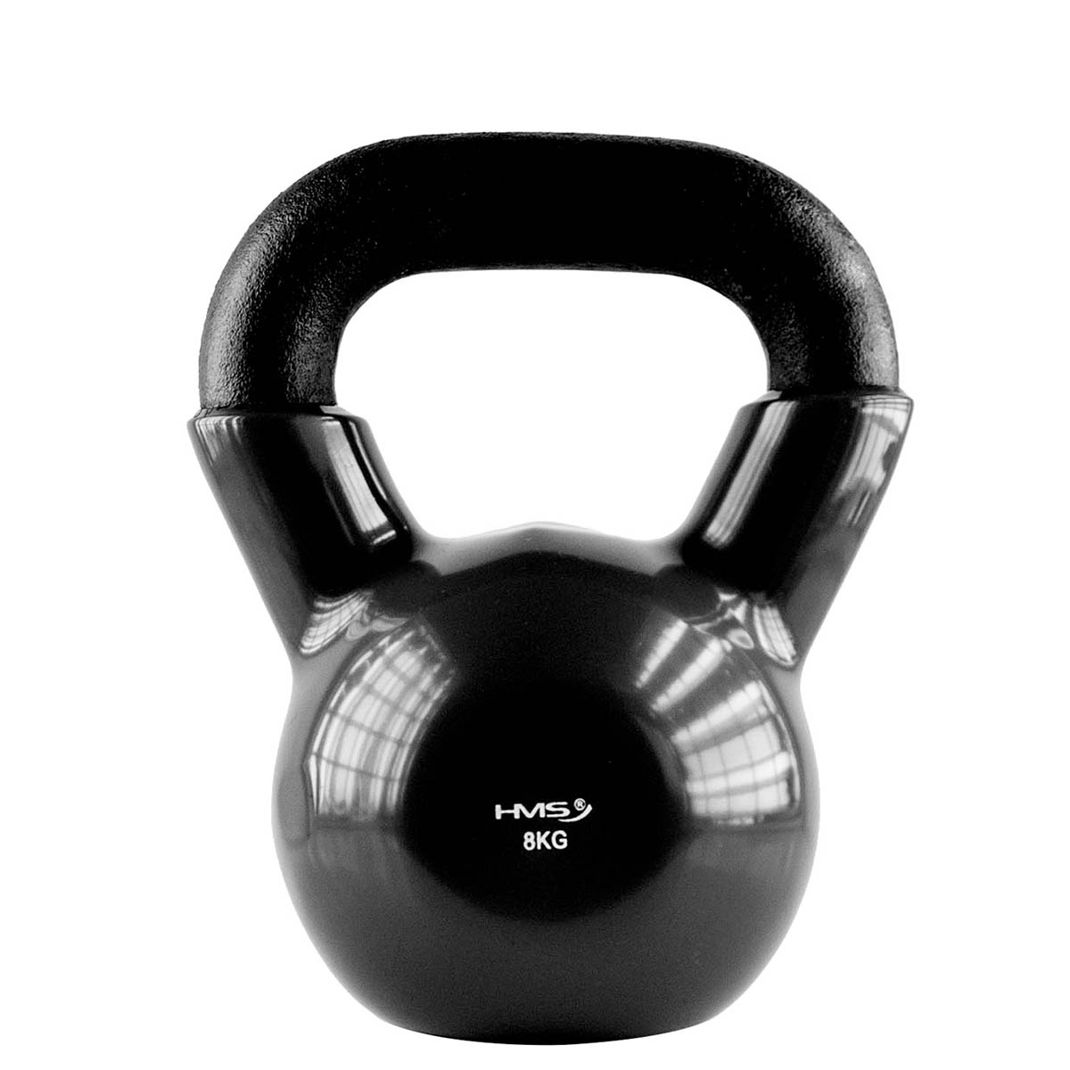 Levně KNV08 ČERNÝ KETTLEBELL POKRYTÝ VINYLEM HMS