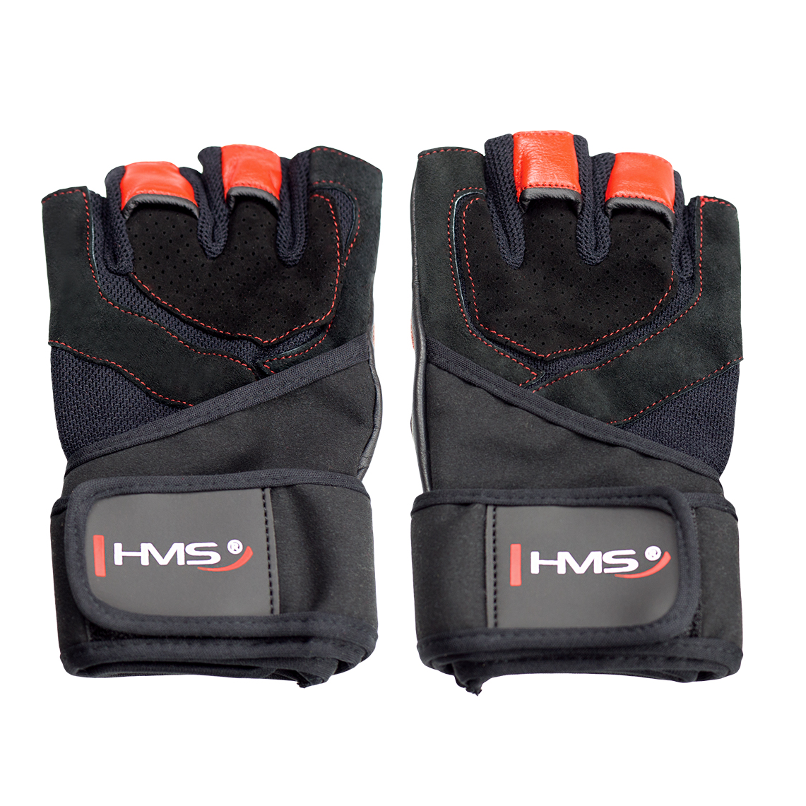 FITNESS RUKAVICE ČERVENÉ RST01 HMS VEL. L
