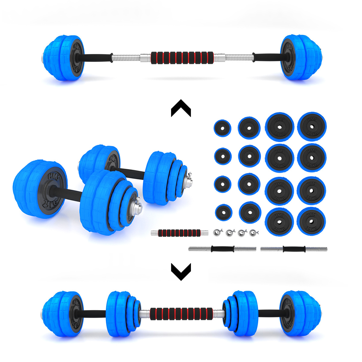 SGG30BAR 30KG LITINOVÝ ČINKOVÝ SET HMS