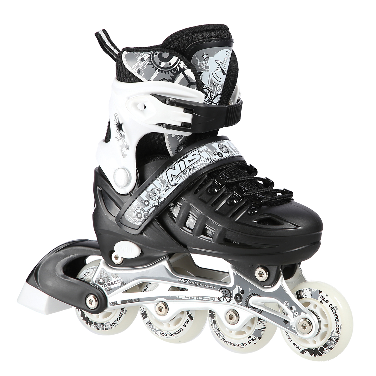 NH10905 ČERNÉ VEL.S(31-34) ZIMNÍ BRUSLE 4V1 NILS EXTREME