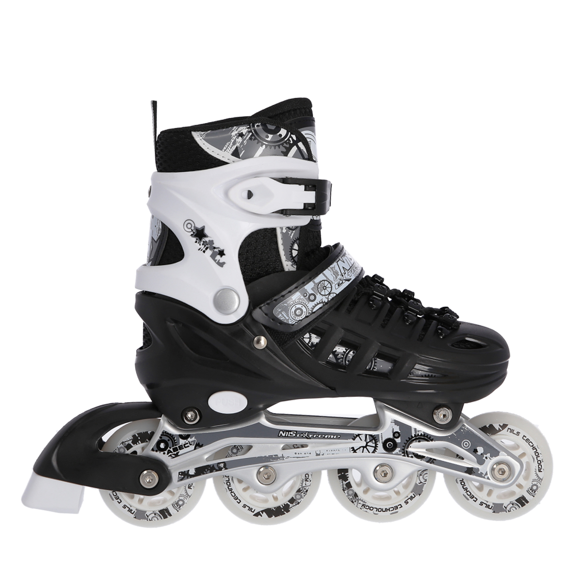 NH10905 ČERNÉ VEL.L(39-42) ZIMNÍ BRUSLE 4V1 NILS EXTREME